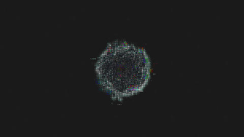 Album art for 'Oscillators' by Pohokolius: description = dark grey background. In the middle there's a distorted sphere made of white dots, kinda glitchy looking. White text for artist and title, spaced out. Small 'PohoFusion' logo in the bottom right corner.